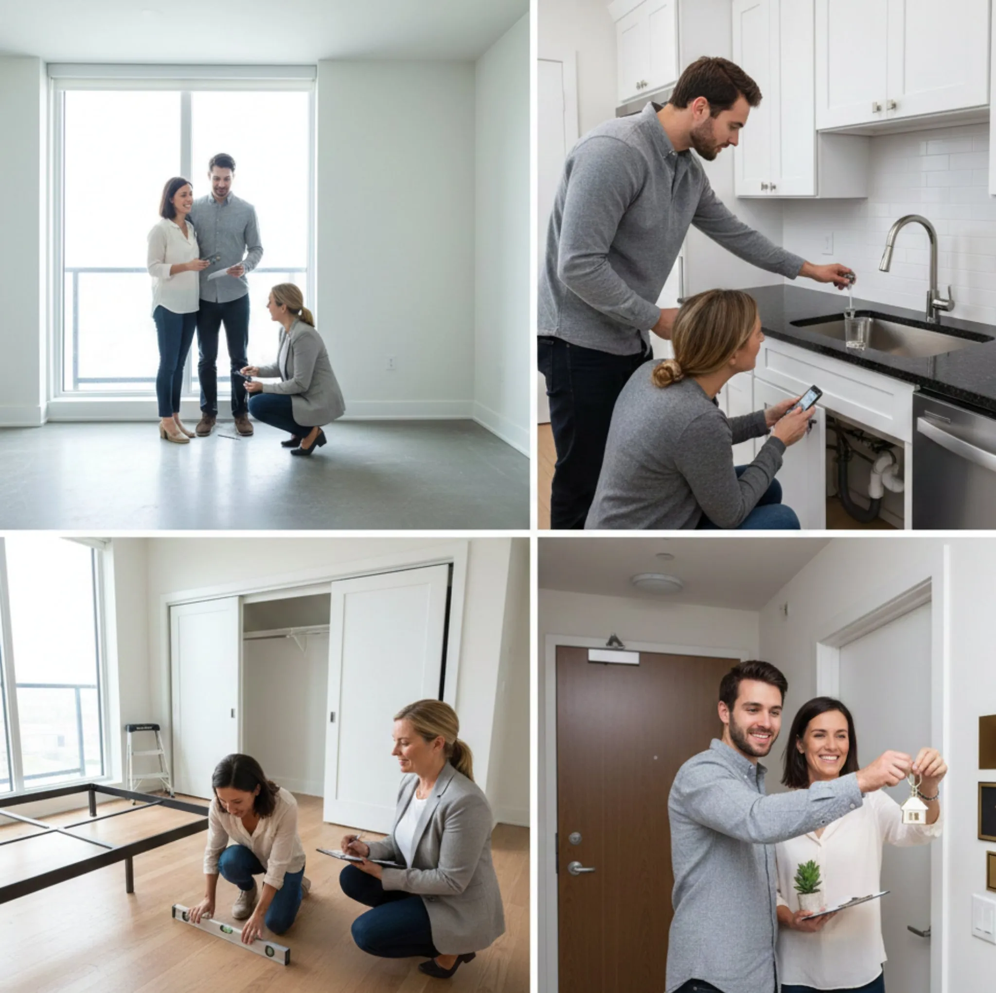 Vistoria de entrega de chaves de apartamento